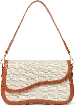 Telena Shoulder Bag for Women Vegan Leather Women's Shoulder Purses Handbags with 2 Removable Strap Crossbody Bag Purses