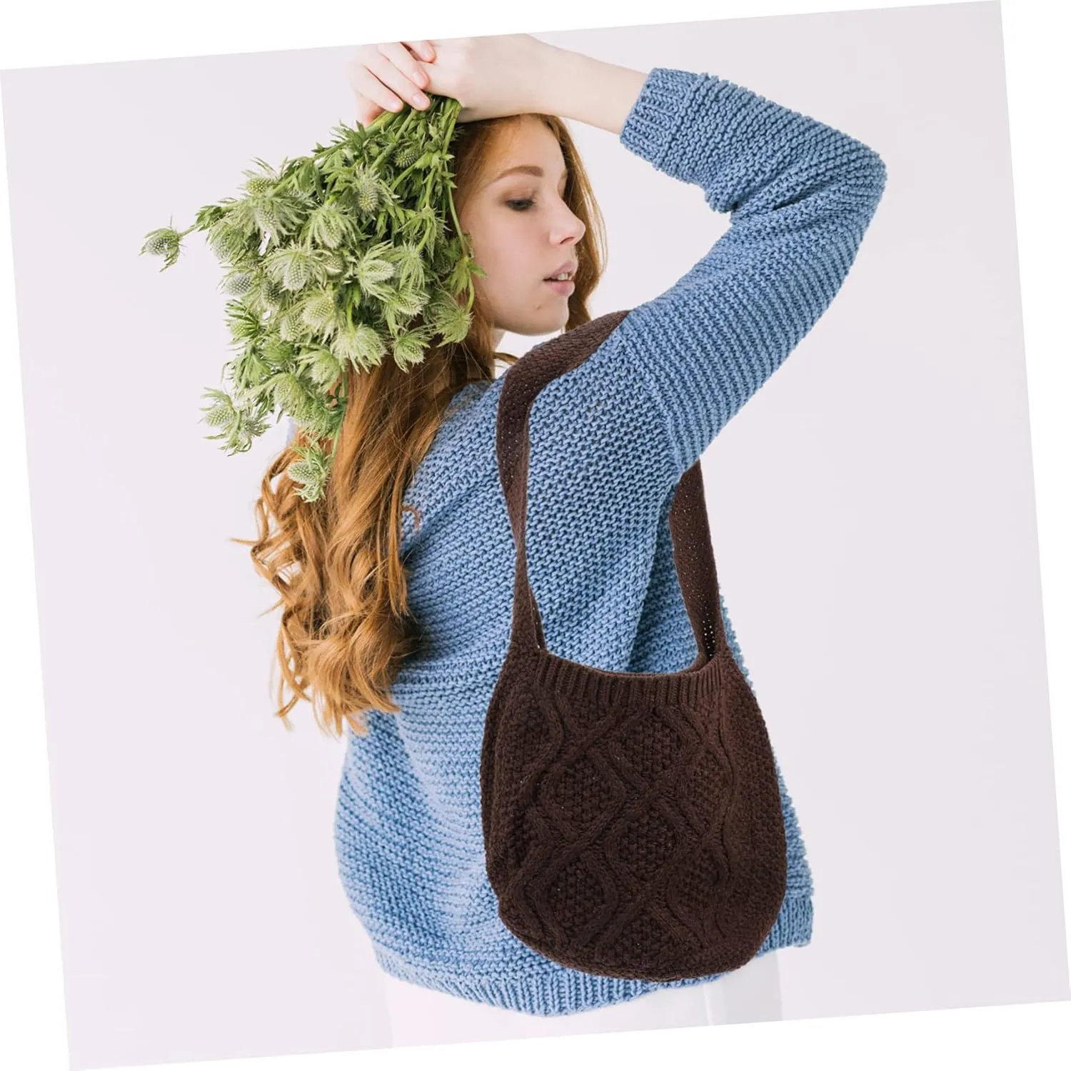 TENDYCOCO Woven Messenger Bag Purse Storage Bag Puffer Crossbody Bags for Women Womens Shoulder Purse Casual