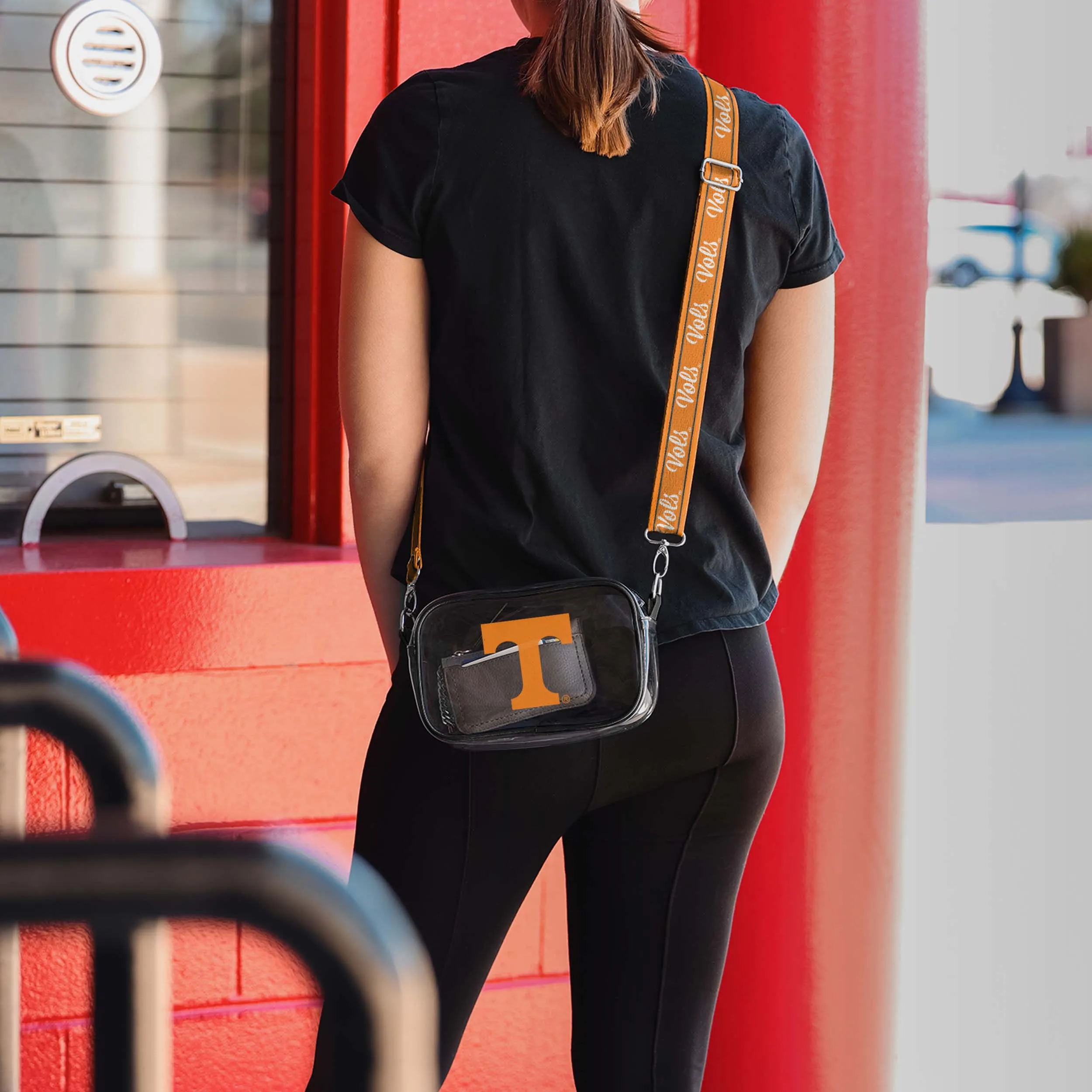 Tennessee Volunteers Team Stripe Clear Crossbody Bag