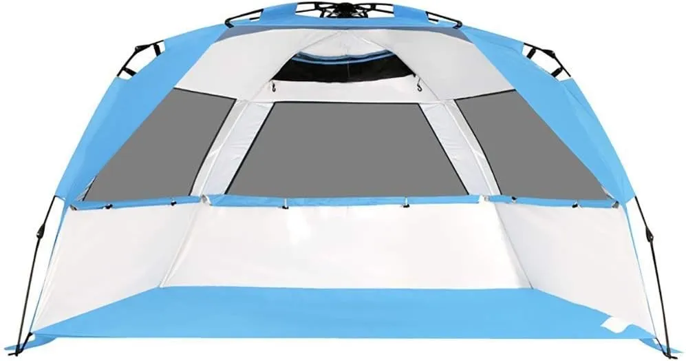 Tent Canopy 2-3 Person Portable Waterproof 50  UV Protection Beach Tent Automatic Awning, Garden/Camping/Fishing/Beach