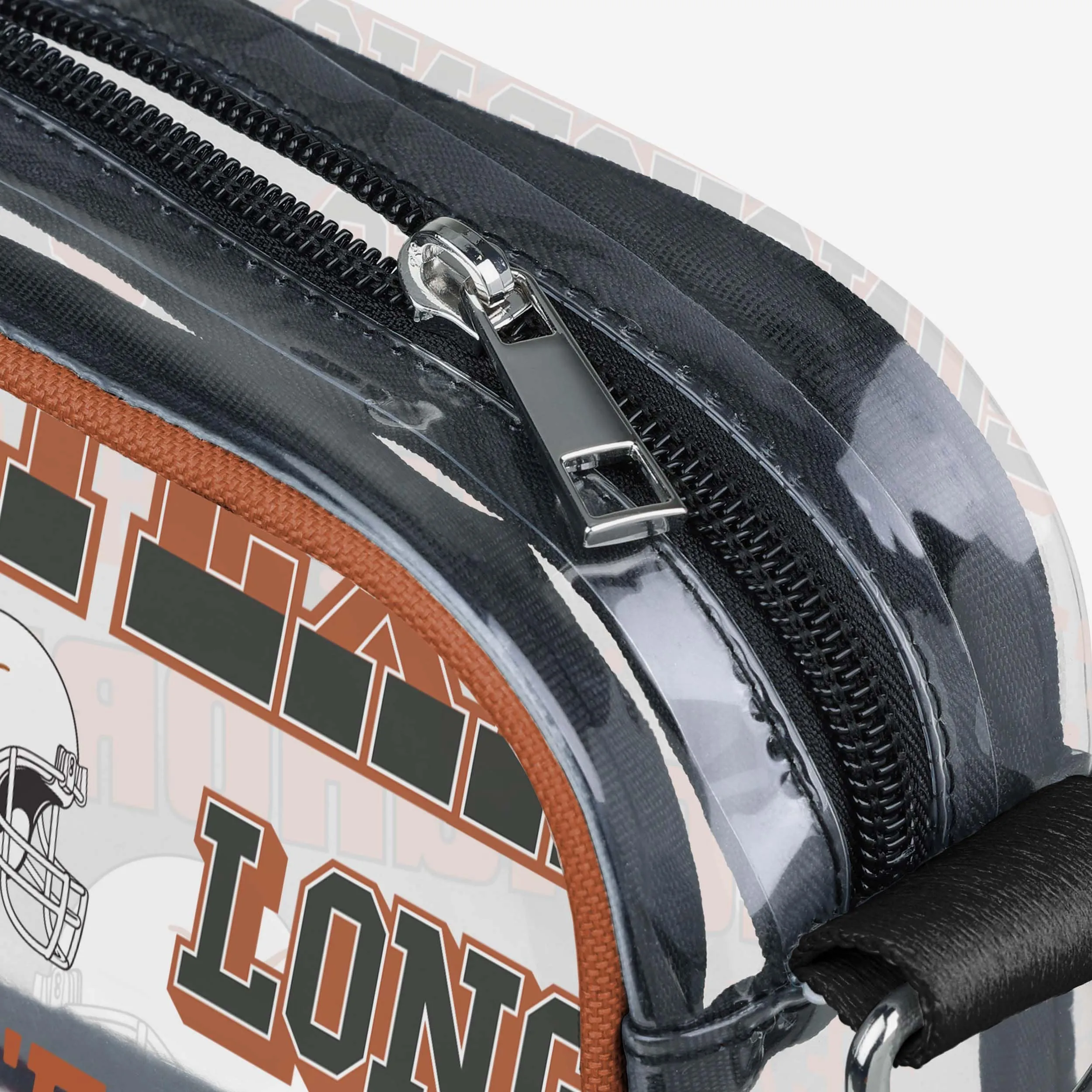 Texas Longhorns Repeat Retro Print Clear Crossbody Bag