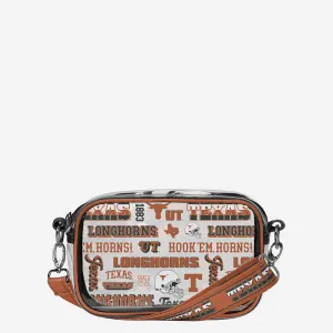 Texas Longhorns Repeat Retro Print Clear Crossbody Bag
