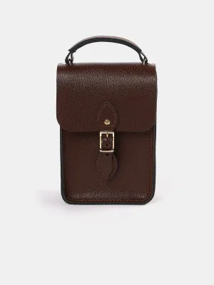 The Mini Binocular Bag - Walnut Goat Grain