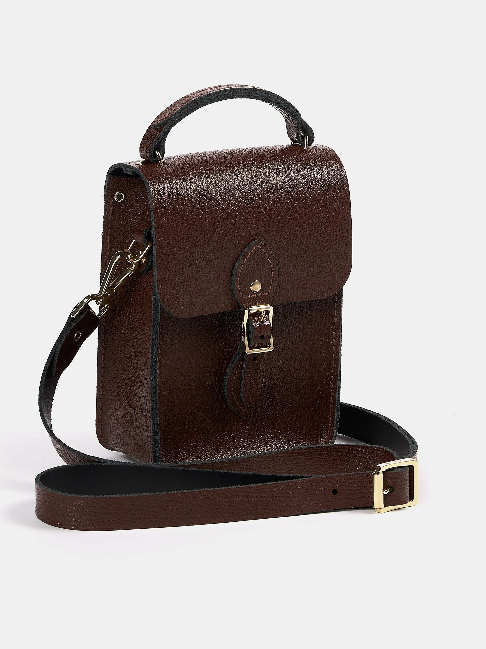 The Mini Binocular Bag - Walnut Goat Grain