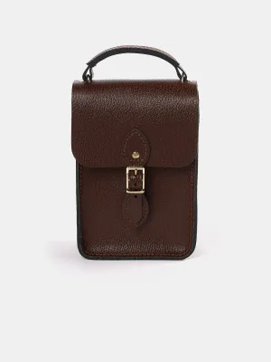 The Mini Binocular Bag - Walnut Goat Grain