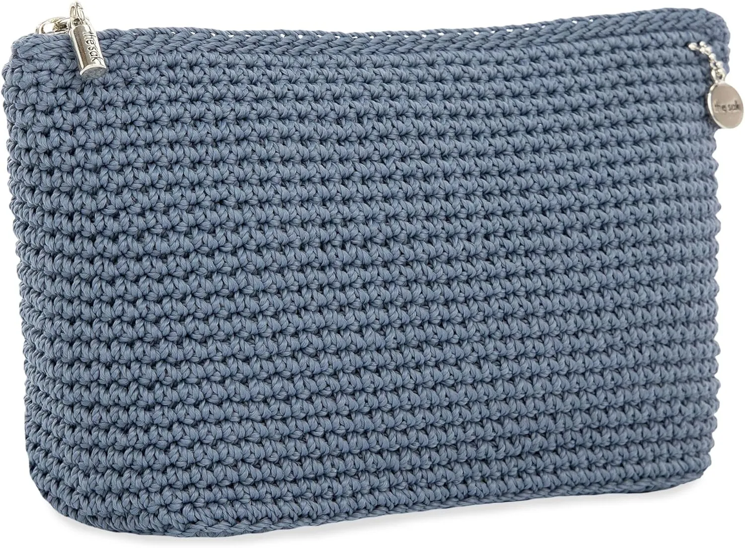 The Sak Essential Medium Pouch in Hand-Crochet, Travel Bag with Zipper Closure