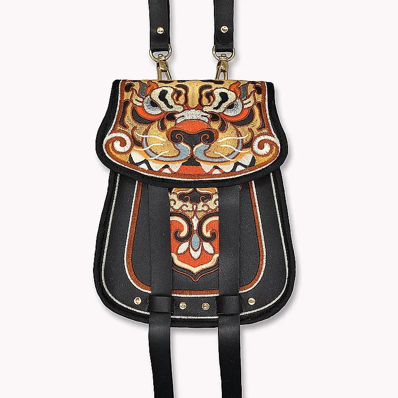 Tiger Head Waist Bag for Men and Women