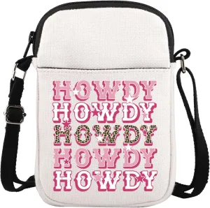 TOBGBE Howdy Gift Howdy Inspired Shoulder Bag Howdy Western Gifts Western Country Southern Cowgirl Gifts Crossbody Bag