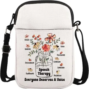 TOBGBE SLP Gifts Speech Therapy Crossbody Bag Thank You Graduation Gifts for Speech Language Therapist
