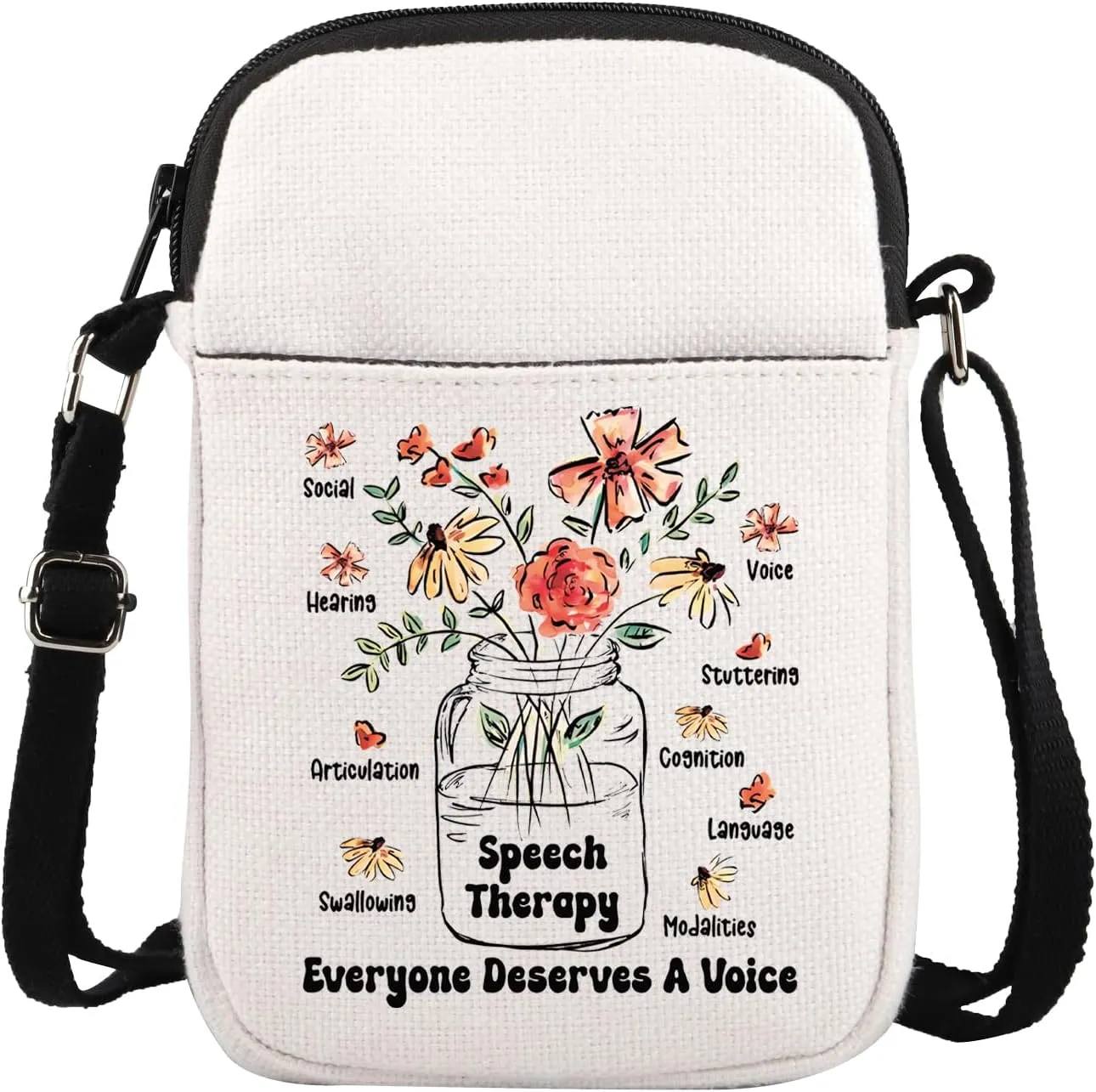 TOBGBE SLP Gifts Speech Therapy Crossbody Bag Thank You Graduation Gifts for Speech Language Therapist
