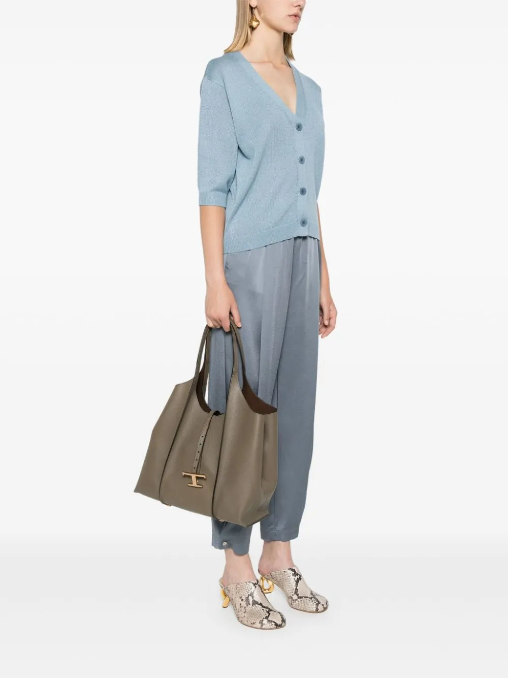 Tod's T Timeless Medium Leather Tote