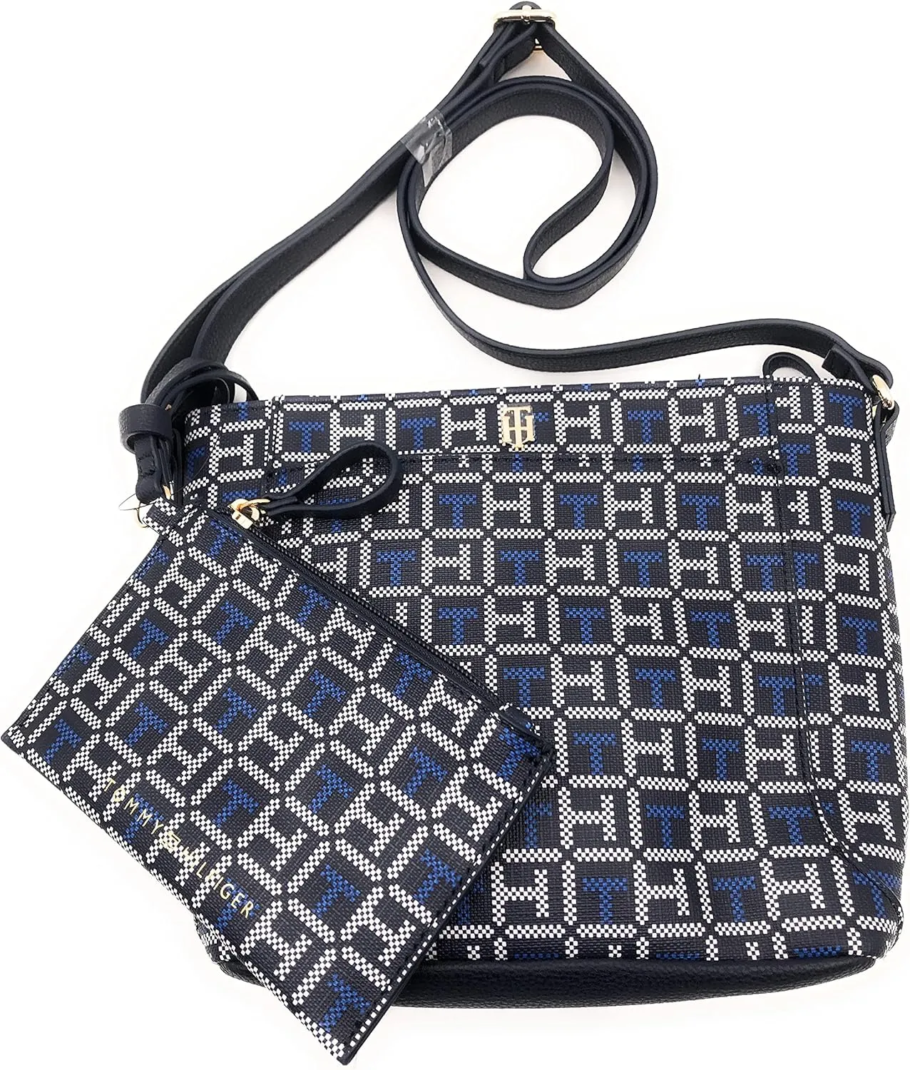 Tommy Hilfiger Bag - Blue/Silver - Crossbody - Shoulder Bag - Additional Small Bag 25 x 20 x 7 cm - TH Logo/Signature - Women's Handbag 4322, blue, Einheitsgröße