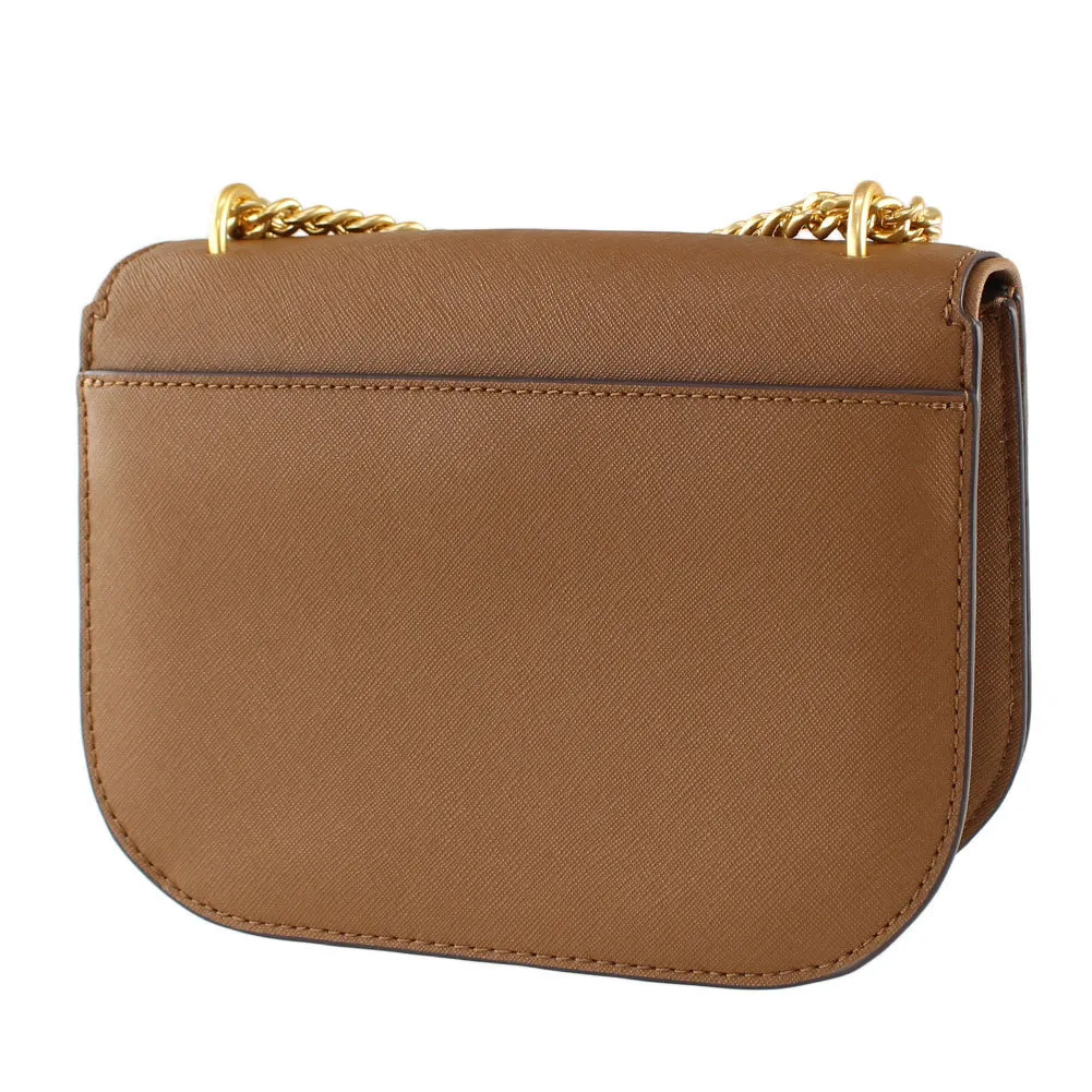 TORY BURCH 2 WAY Chain Plain Leather Elegant Bag with Strap for Shoulder/Crossbody Wear