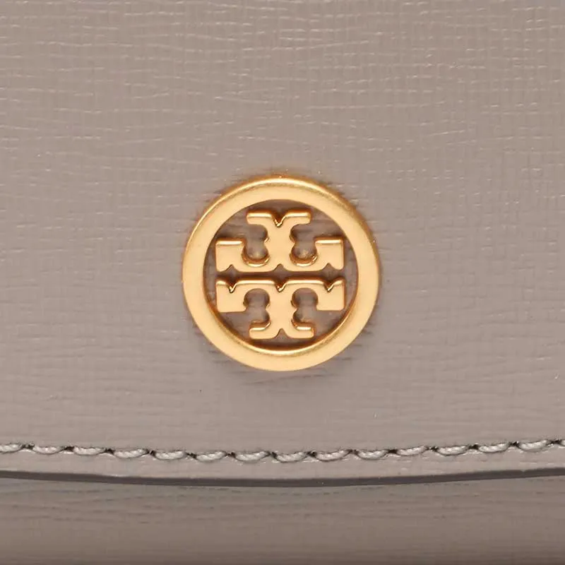 TORY BURCH ROBINSON Chain Wallet Gray Heron RS-137152