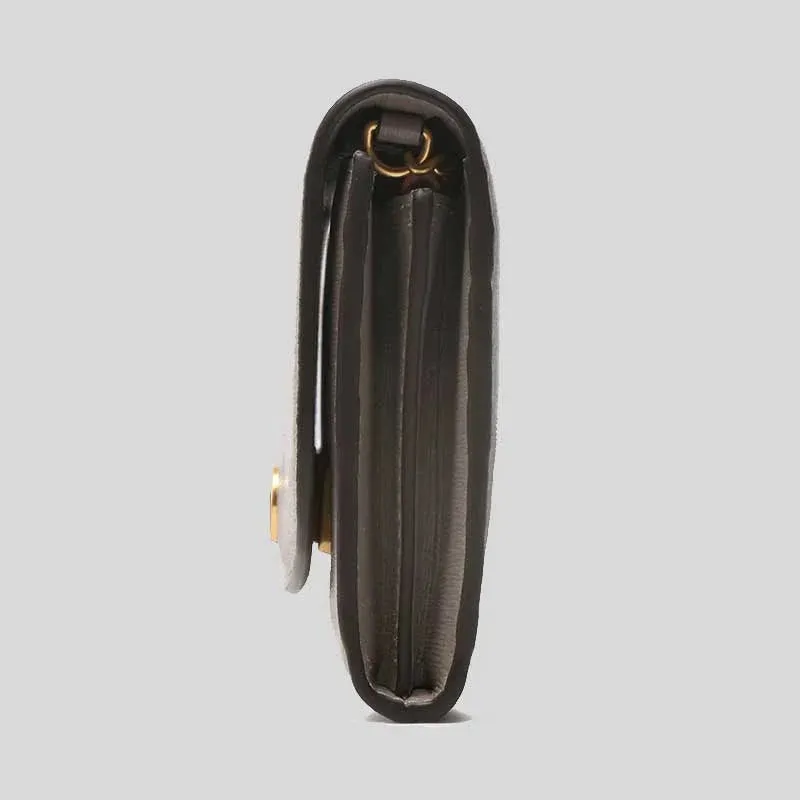 TORY BURCH ROBINSON Chain Wallet Gray Heron RS-137152