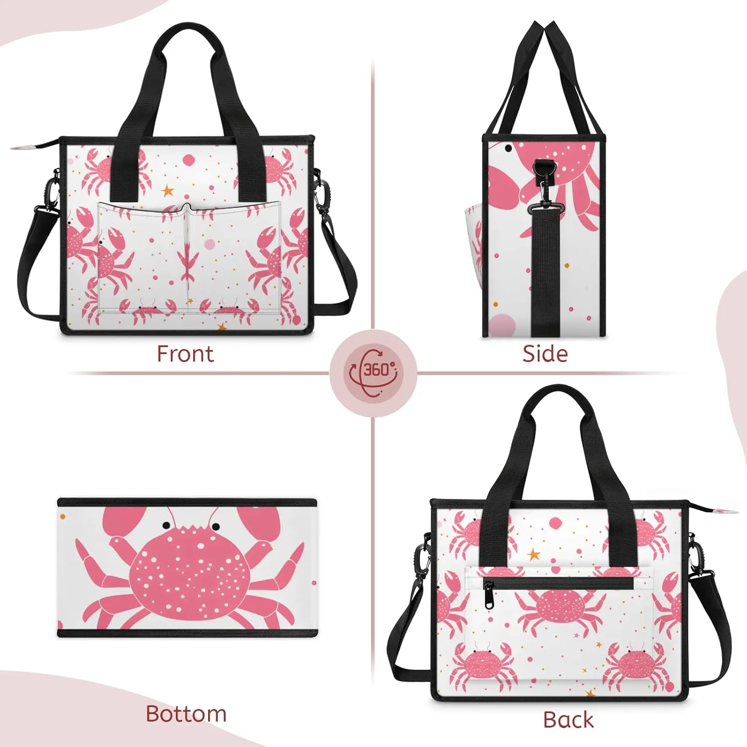 Tote Satchel Bag Set 3PCS for Women,Travel Shoulder Bag Handbag and Wallet Daily Use05