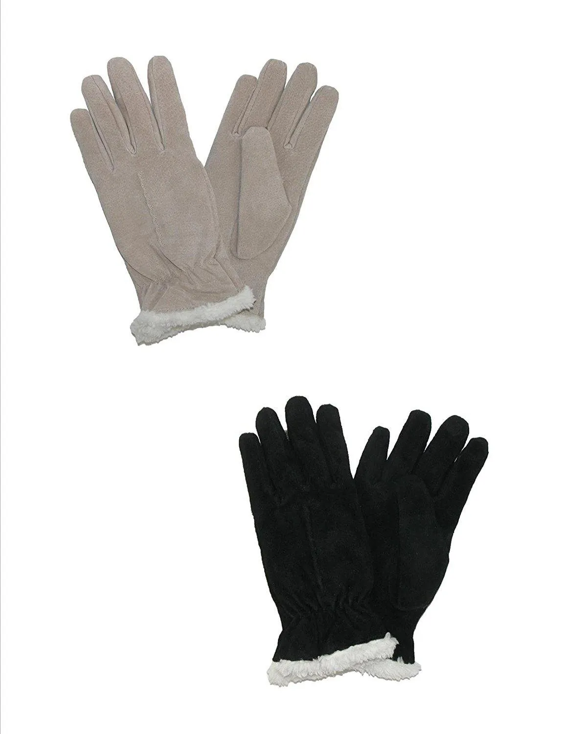 Totes Women's Suede with Sherpa Spill Winter Gloves