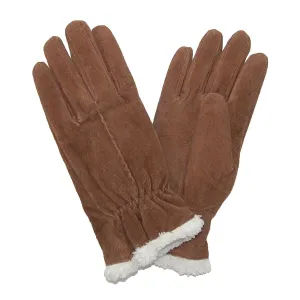 Totes Women's Suede with Sherpa Spill Winter Gloves
