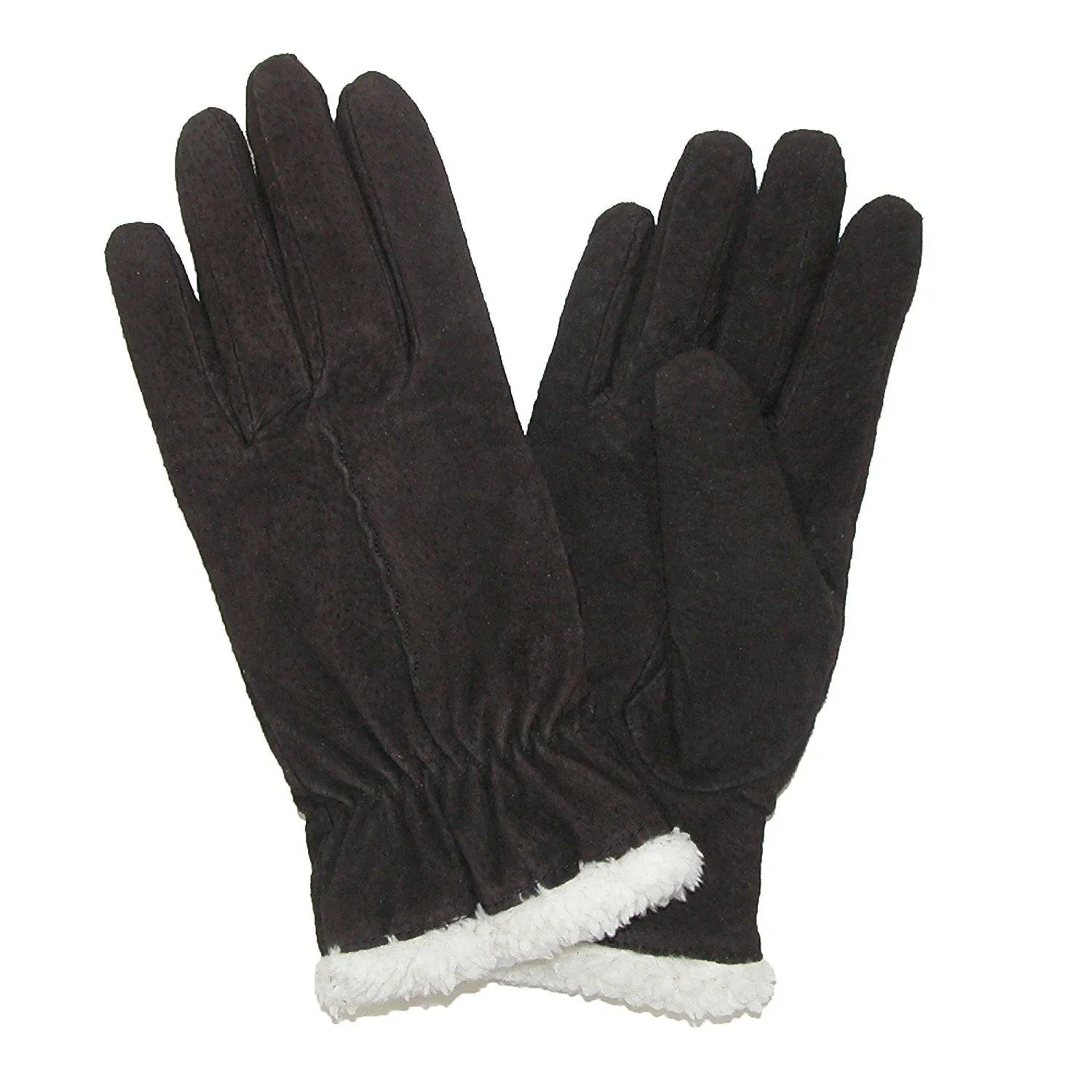 Totes Women's Suede with Sherpa Spill Winter Gloves