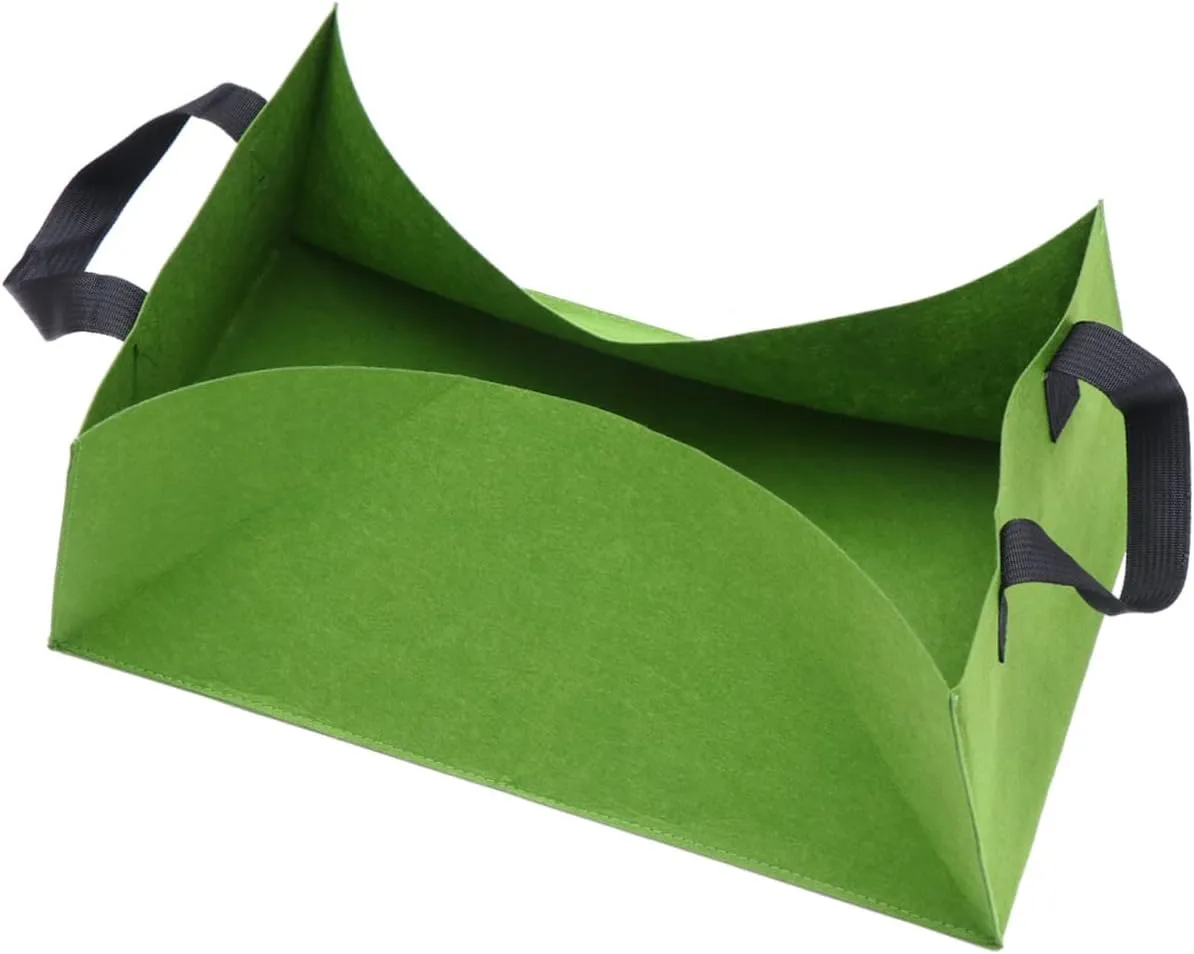 Toyvian 2pcs Grow Bag Potato Planting Bag Fabric Growing Garden Potato Bag Outdoor Planter Bags Raised Plants Sack Pot Plant Vegetable Planting Pouch Home Planting Bag Felt Green
