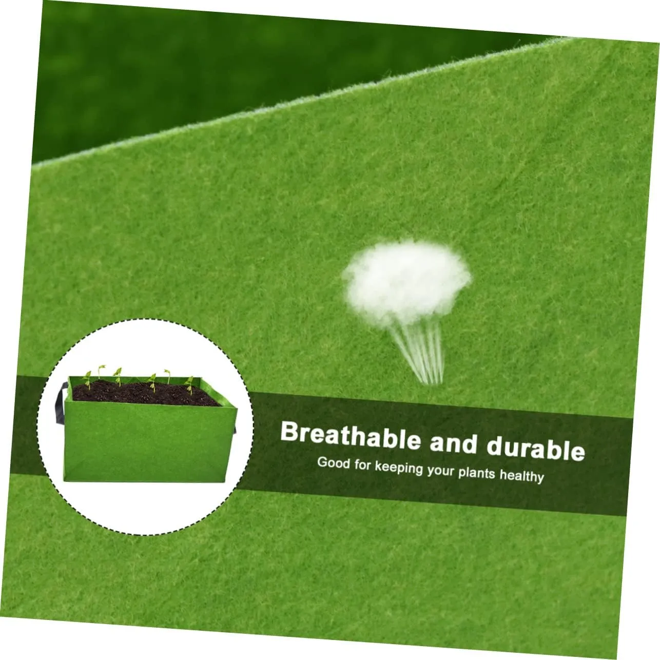 Toyvian 2pcs Grow Bag Potato Planting Bag Fabric Growing Garden Potato Bag Outdoor Planter Bags Raised Plants Sack Pot Plant Vegetable Planting Pouch Home Planting Bag Felt Green