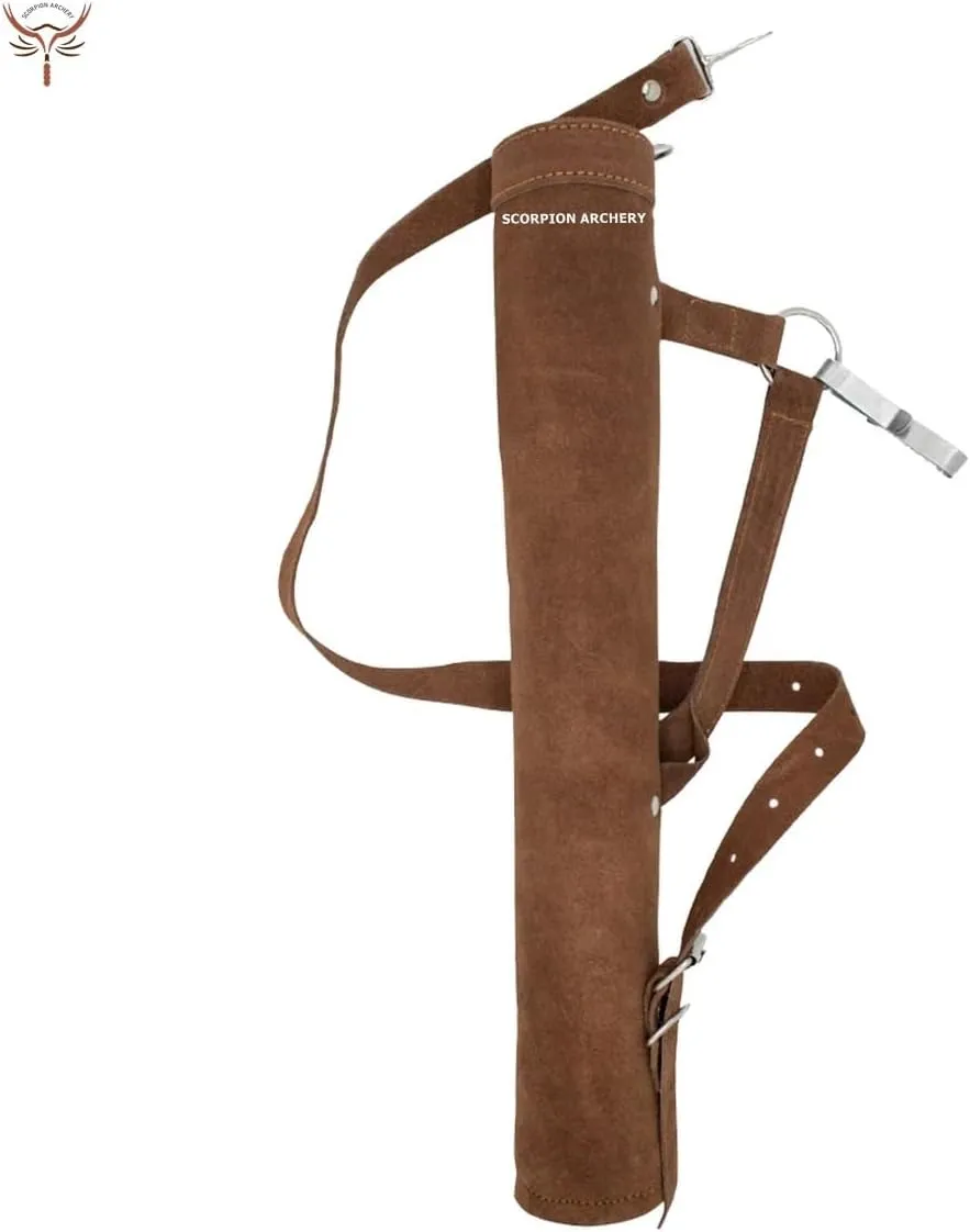 Traditional Back Quiver Bow Arrow Holder Handmade Leather Quiver Lightweight & Comfortable Gift for him Aniversary Gift