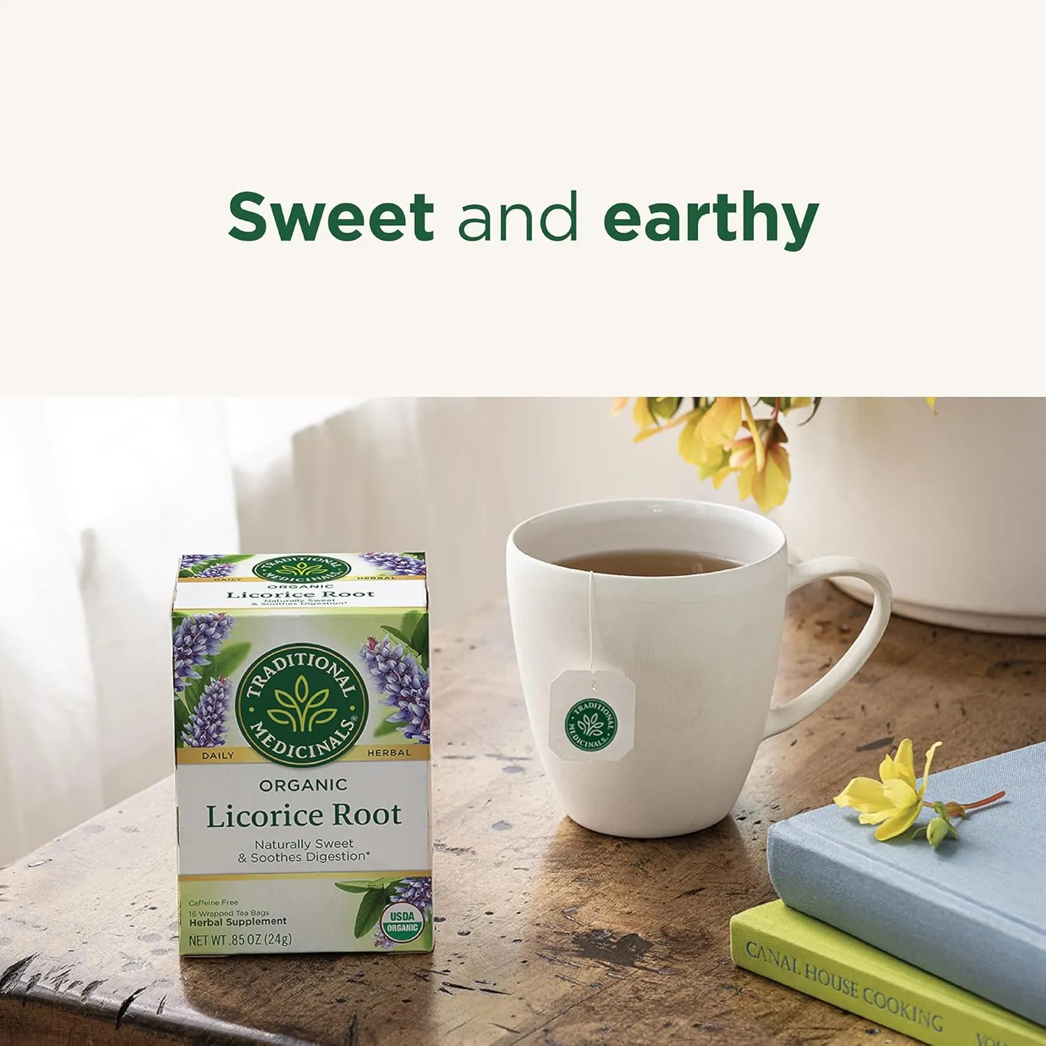 Traditional Medicinals Tea, Organic Licorice Root, Soothes the Digestive Tract & Promotes Respiratory Health, 96 Tea Bags (6 Pack)