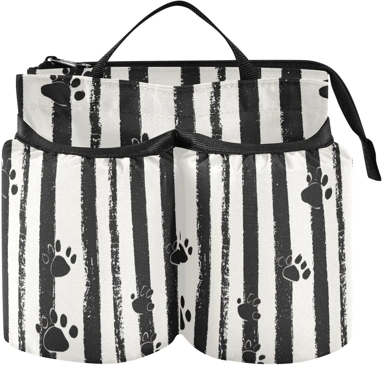 Travel Drink Holder Upgraded Black Paw Prints Luggage Accessories Travel Travelling Women Men