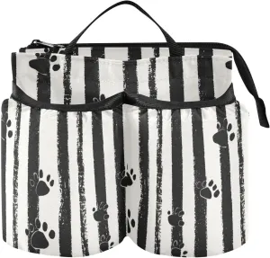 Travel Drink Holder Upgraded Black Paw Prints Luggage Accessories Travel Travelling Women Men