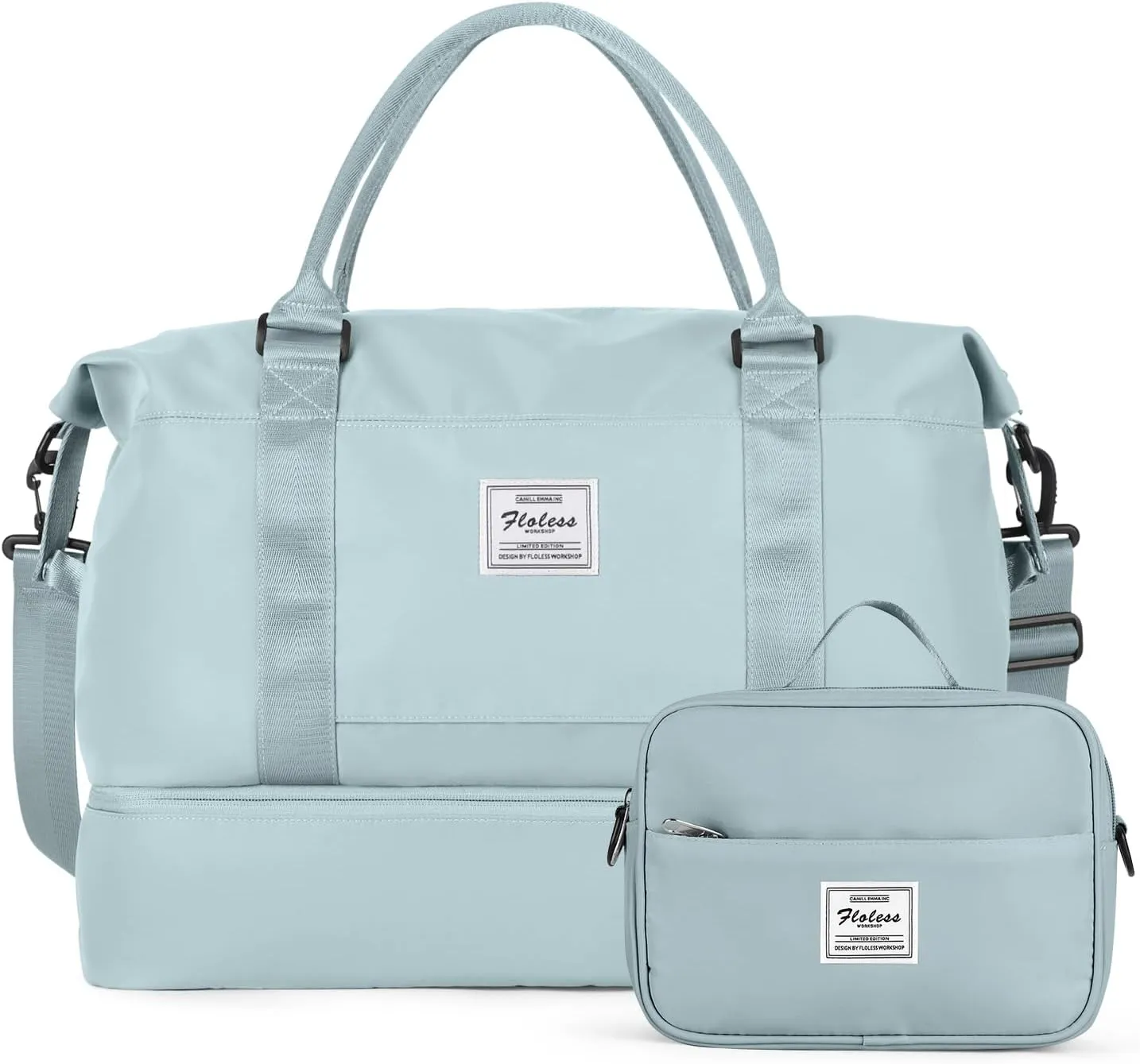 Travel Duffel Bag with Shoes Compartment, Overnight Weekender Bags for Women, Carry on Personal Item Travel Set