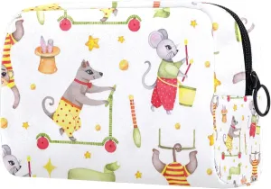 Travel Makeup Bag for Women, Lovely Cute Monkey Dog Travel Cosmetic Bag Pencil Case Portable Makeup Pouch Toiletry Bag for Girls