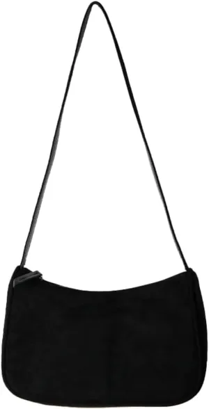 Trendy Crossbody Bags for Women 2024 Vintage Purse Casual Suede Bag Black Shoulder Bag Slouchy Bag Tote Bag for Women