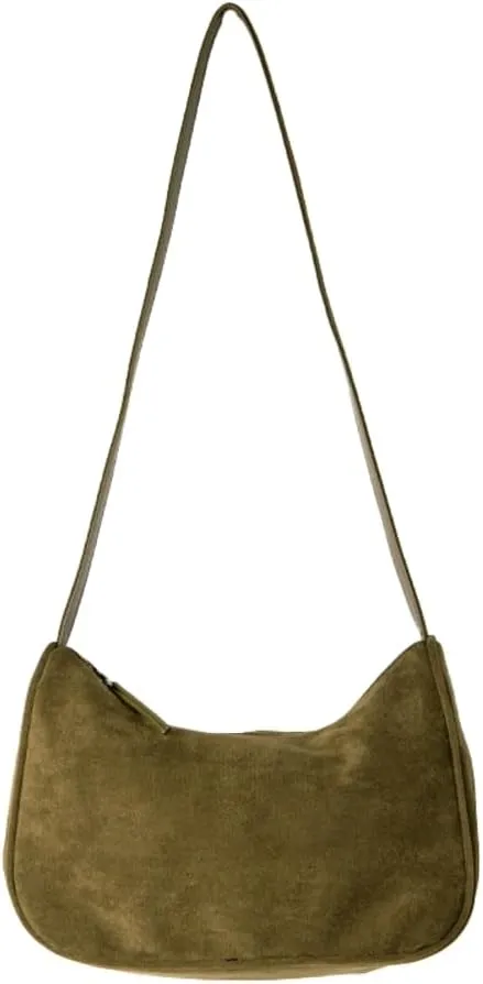 Trendy Crossbody Bags for Women 2024 Vintage Purse Casual Suede Bag Black Shoulder Bag Slouchy Bag Tote Bag for Women