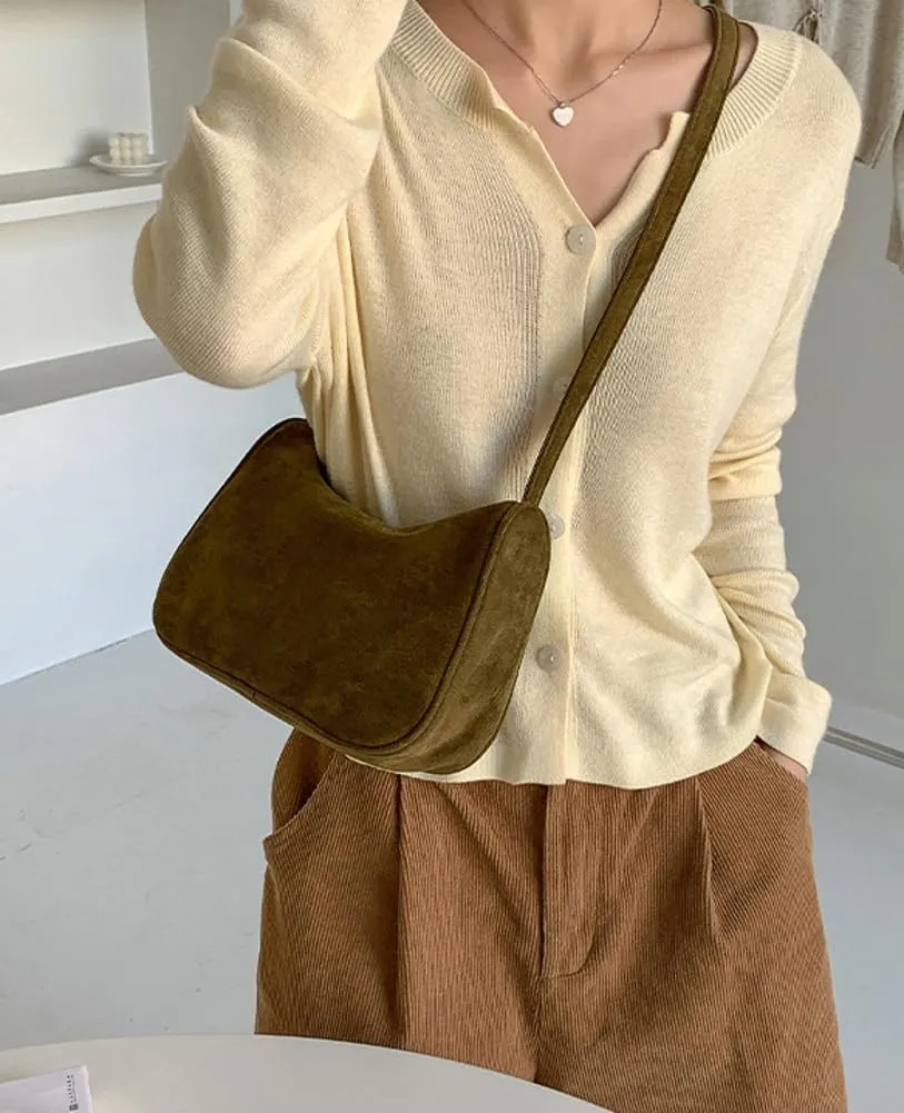 Trendy Crossbody Bags for Women 2024 Vintage Purse Casual Suede Bag Black Shoulder Bag Slouchy Bag Tote Bag for Women