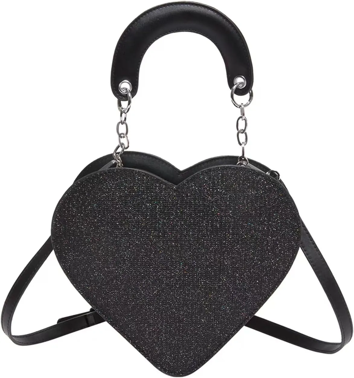 Trendy Heart Crossbody Bags Purses for Women,Cute Vegan Shoulder Bag,Evening Bags Satchel Handbags