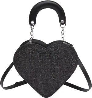 Trendy Heart Crossbody Bags Purses for Women,Cute Vegan Shoulder Bag,Evening Bags Satchel Handbags