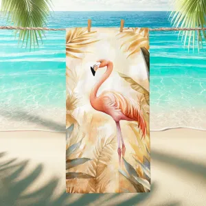 Tropical Tropical Bird Beach Towel Soft Cotton Quick Dry Sand Free Oversized Lightweight Spa Blanket, Summer Pool Party Picnic Essentials, Vacation Outdoor Travel Gym 70x35 Inch