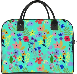 Unisex Casual Nylon Berries Patterns Retro Handbag for Touring 13" X 19" X 8"