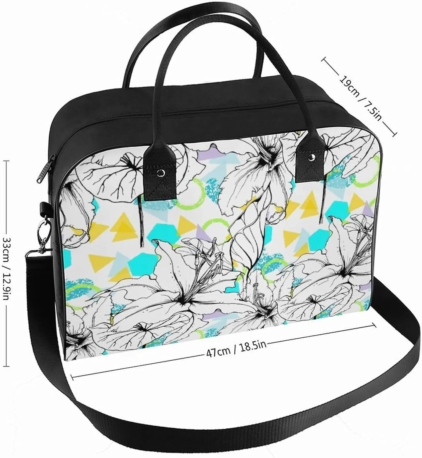 Unisex Casual Nylon Santa Gifts Simple Handbag for Travel 13" X 19" X 8"