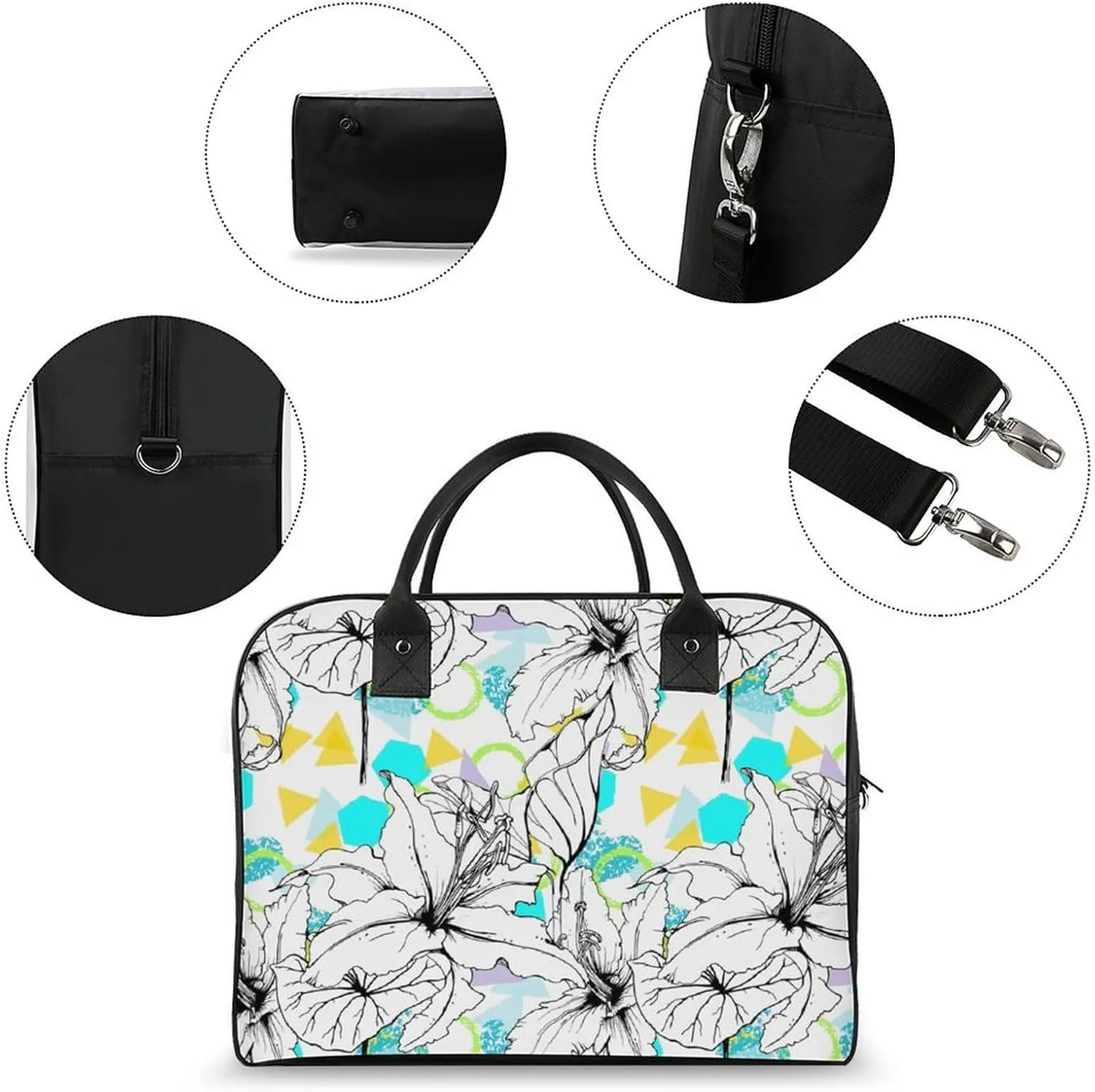 Unisex Casual Nylon Santa Gifts Simple Handbag for Travel 13" X 19" X 8"