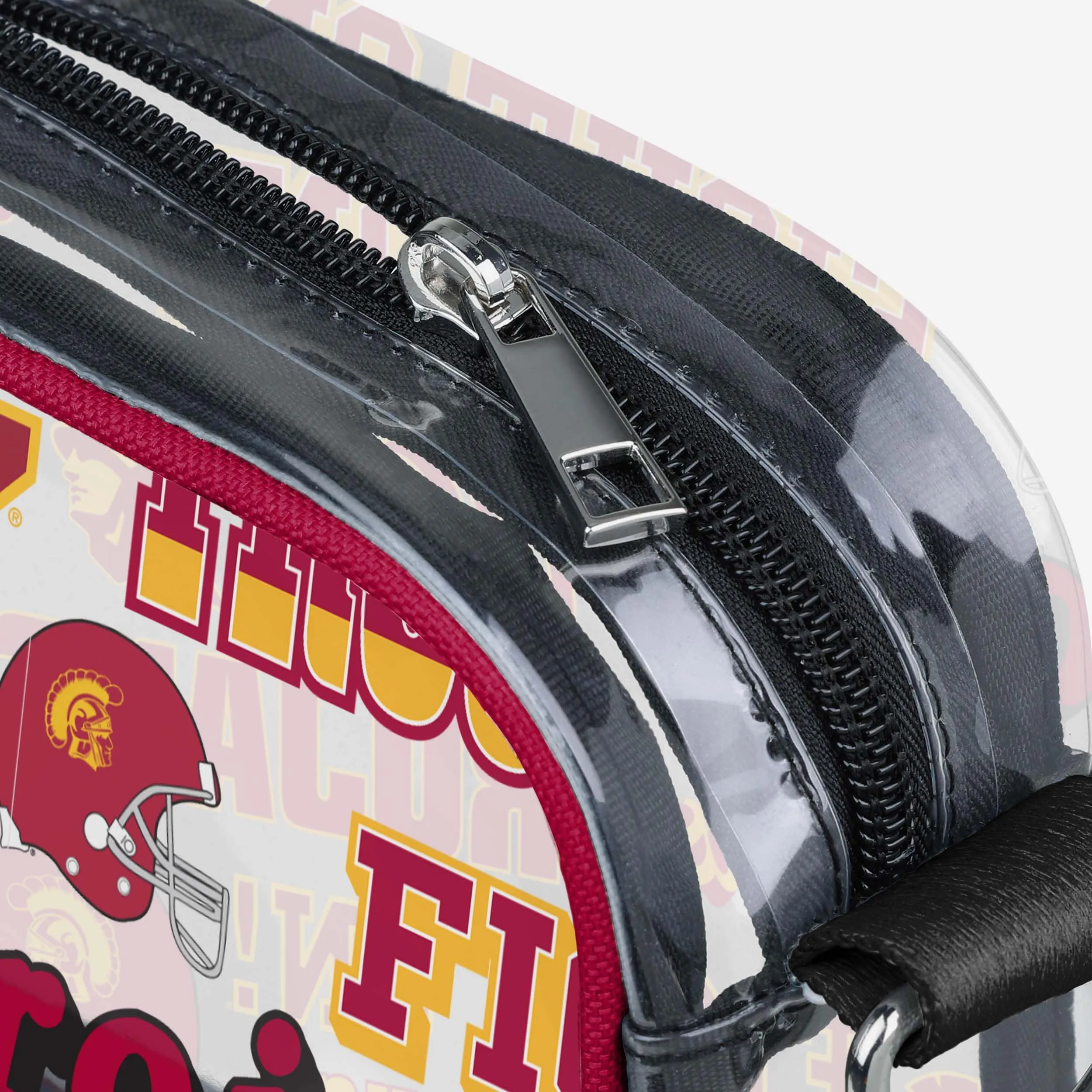 USC Trojans Repeat Retro Print Clear Crossbody Bag