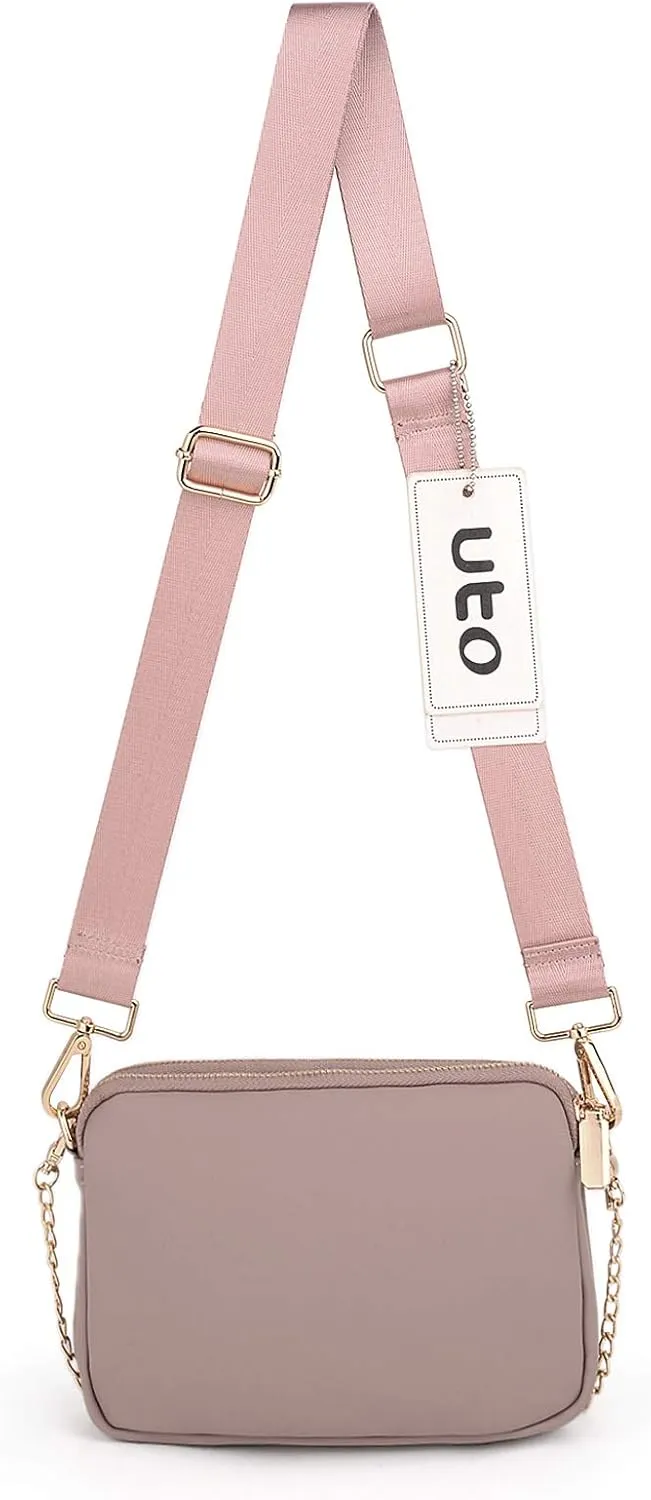 UTO Small Crossbody Bags for Women 3 in 1 Trendy Belt Purse Fashion Designer Mini Cute Sling Fanny Chest Pack