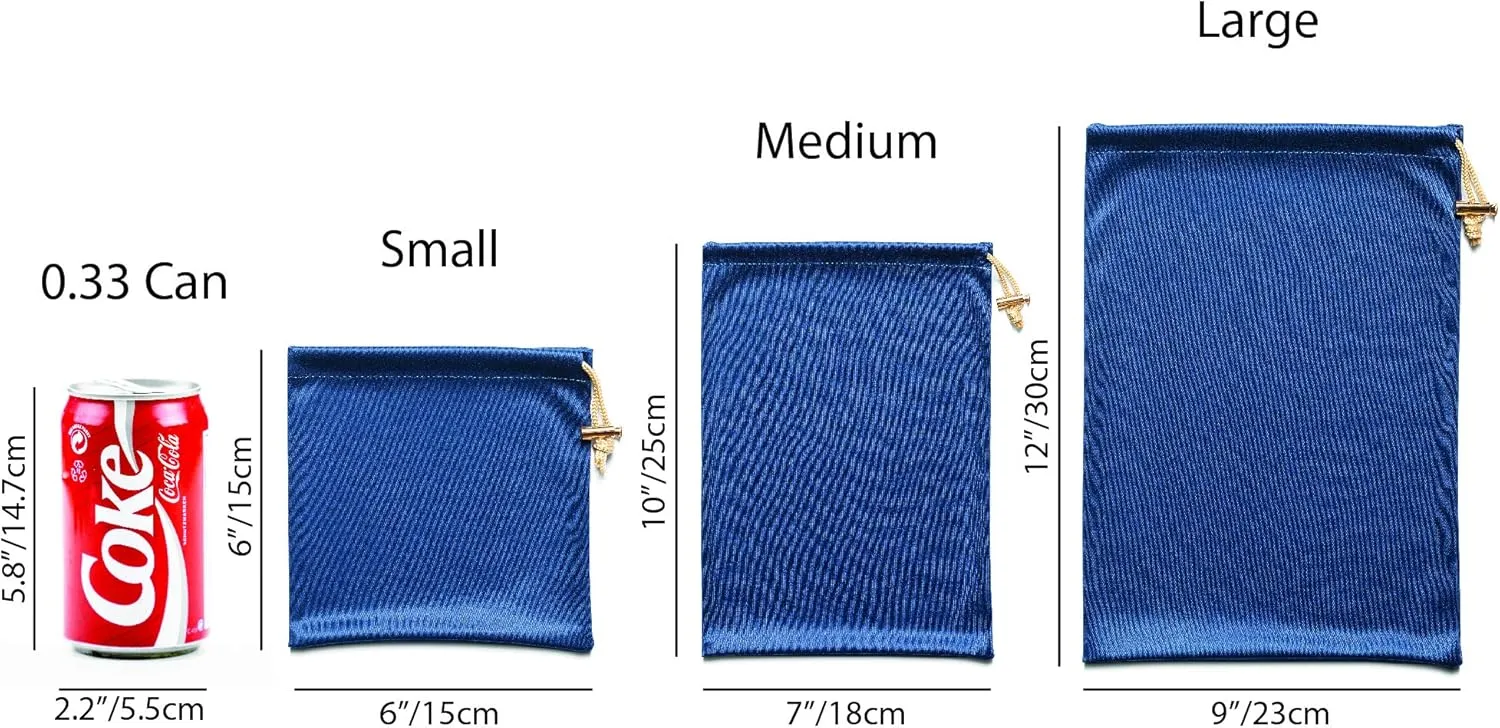 Valante Set of Adult Game Toys Microfiber Drawstring Storage Bags (3 size set)