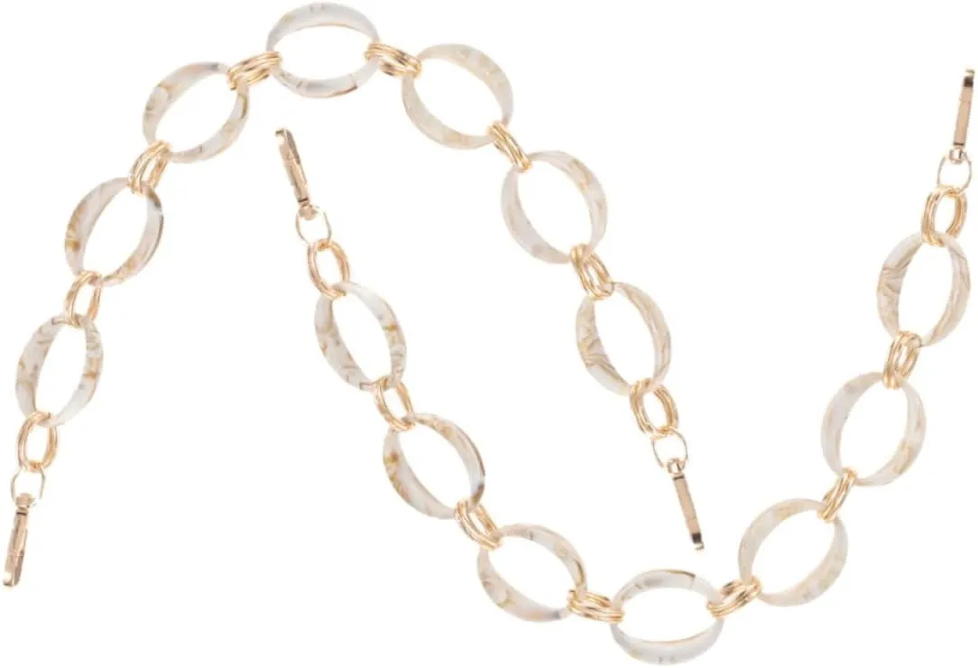 VALICLUD Bag Chain Bag Bag Short Purse Strap Chain Bag Strap Shoulder Strap Short Bag Strap Zinc Alloy Beige
