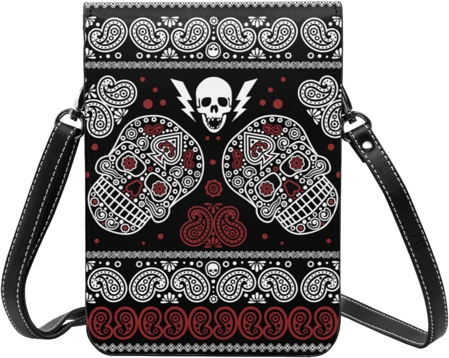 Vampire Teeth Lips Cell Phone Purse Small Crossbody Bags For Women Men Wallet Purses With Adjustable Strap