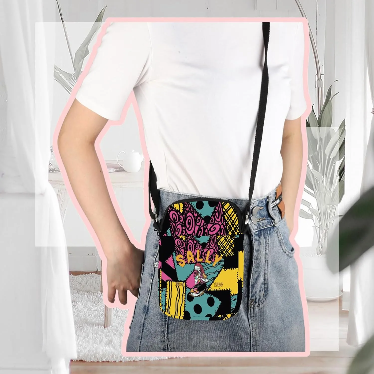 VAMSII The Nightmare Before Inspired Crossbody Bag Nightmare Horror Movie Fans Merch