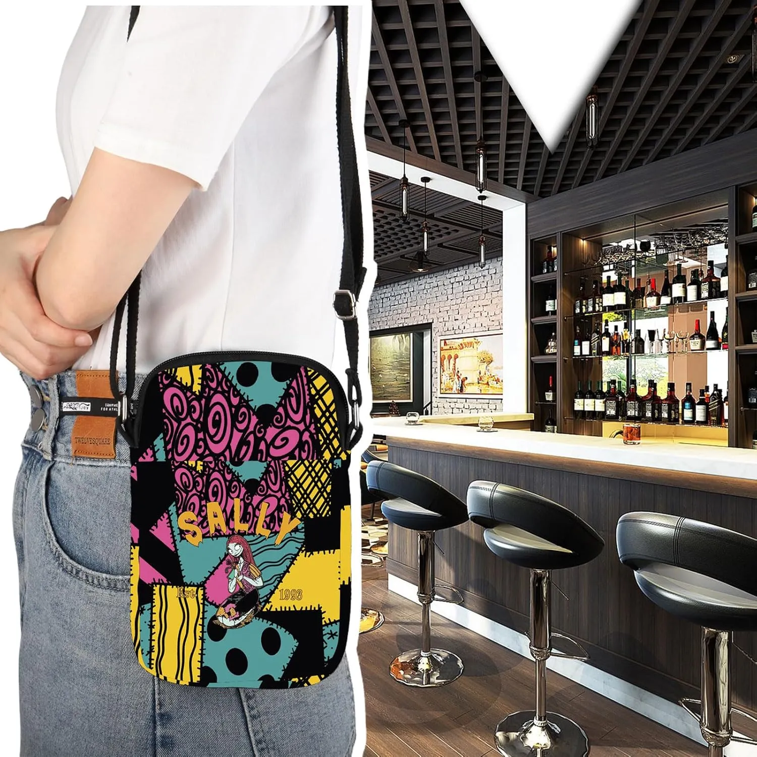 VAMSII The Nightmare Before Inspired Crossbody Bag Nightmare Horror Movie Fans Merch