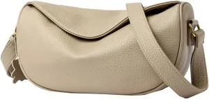 Vegan Leather Crescent Crossbody Bag for Women Hobo Sling Purse Shoulder Handbag with Adjustable Strap