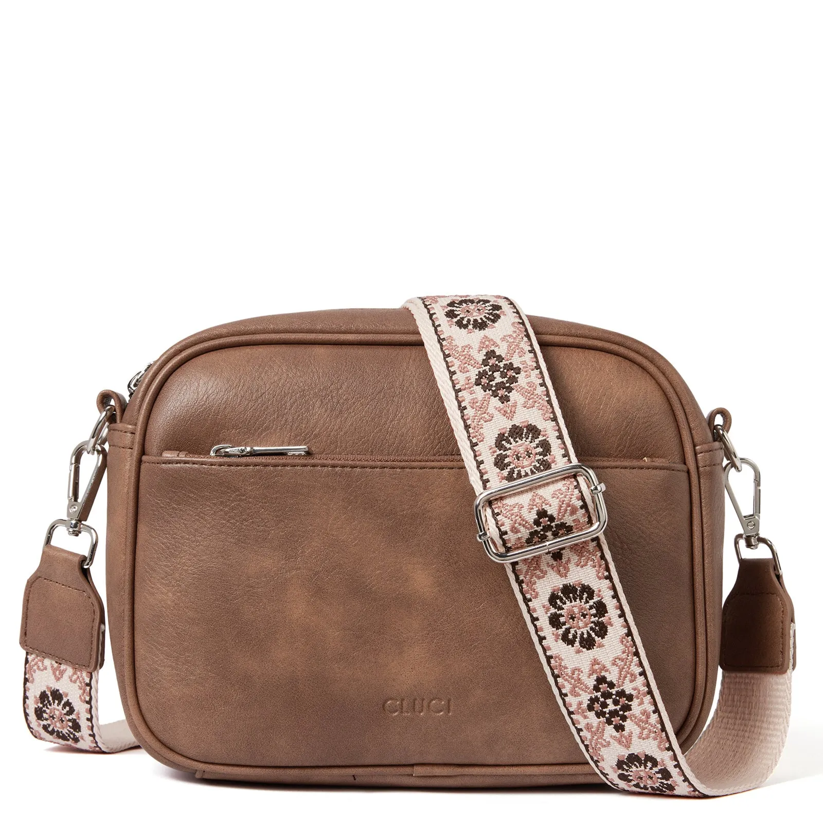 Vegan Leather Crossbody Bags for Women Trendy with Adjustable Wide Strap
