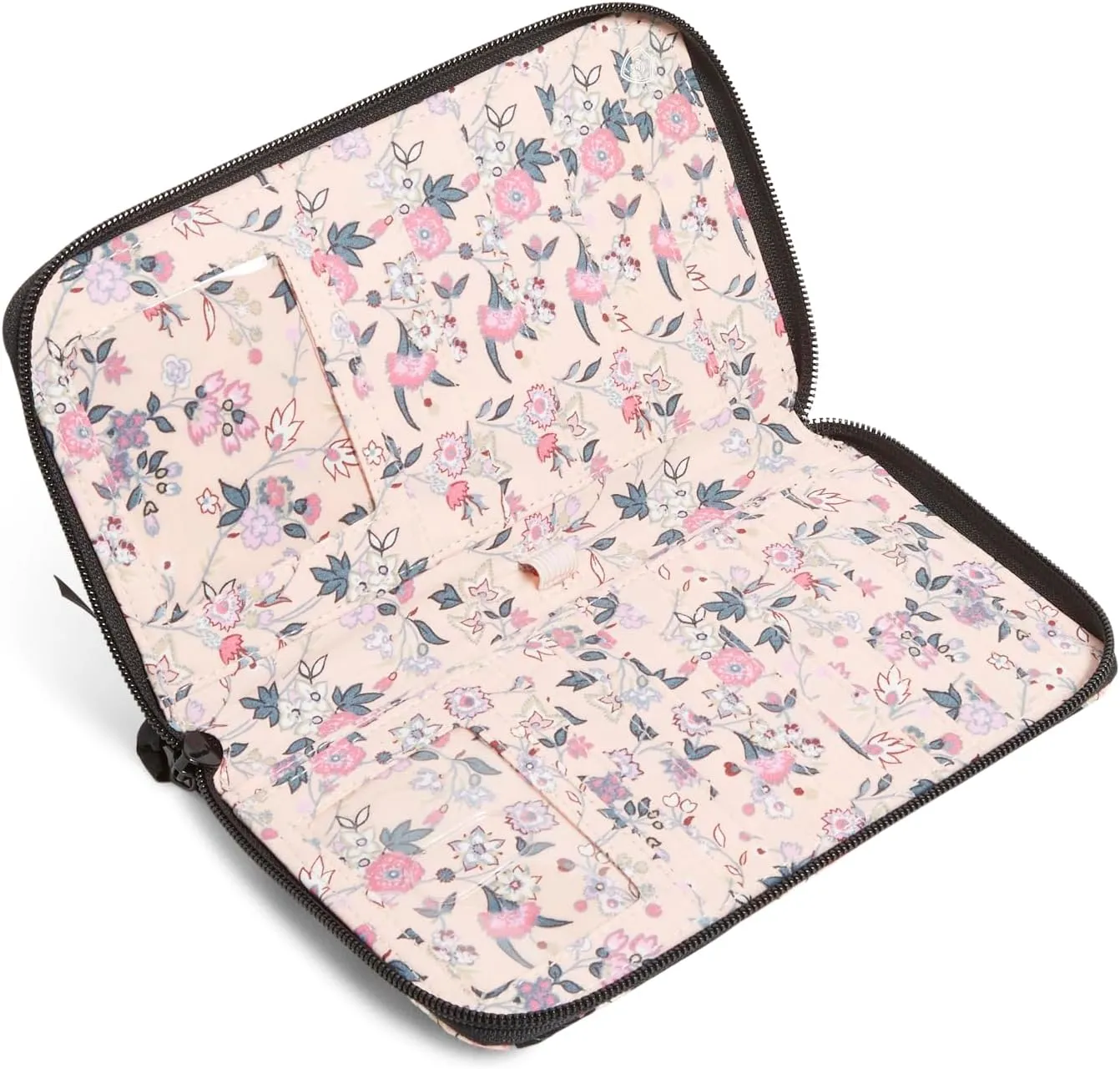 Vera Bradley Women's Cotton Deluxe Travel Wallet with RFID Protection Accessory, Botanical Paisley, One Size